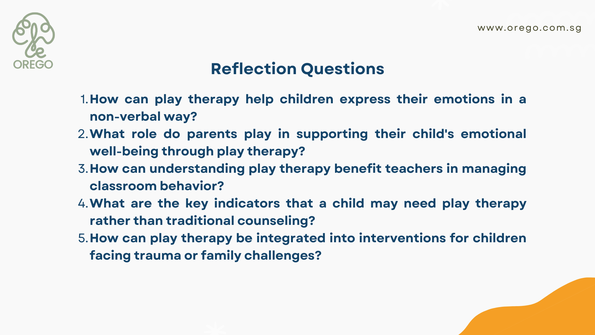 Reflective Practice Questions 4 Questions Lesson 5: Reflection Questions - Orego